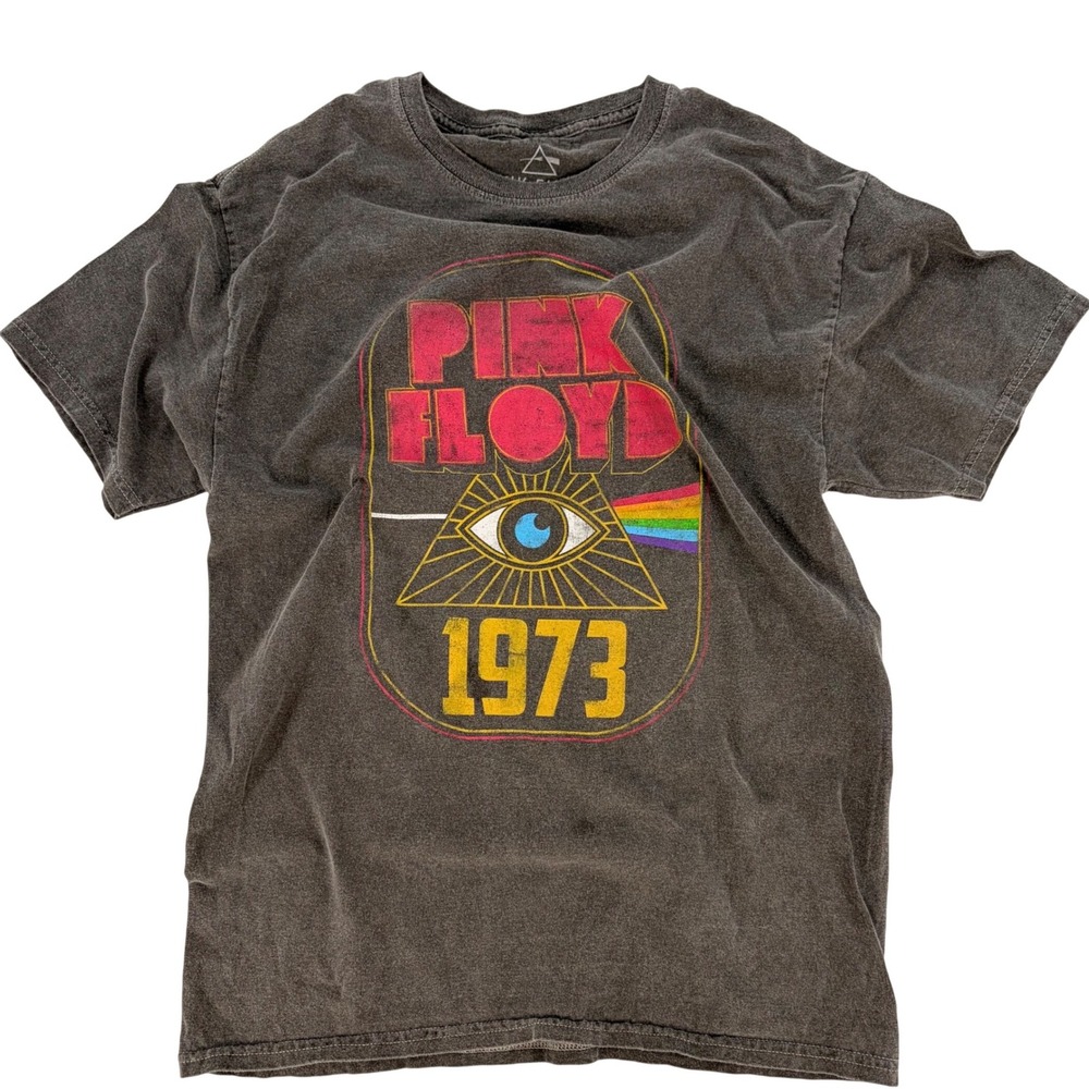 Pink‎ Floyd 1973 Graphic Tee S/M Faded Black Relaxed Vintage Streetwear